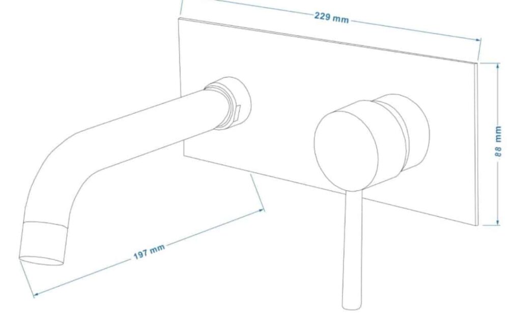 Bateria Umywalkowa Podtynkowa Loti - BJJ330G - Gold - obrazek 2