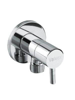 Zawór kątowy z głowicą ceramiczną Vega chrom 1/2"-3/8"