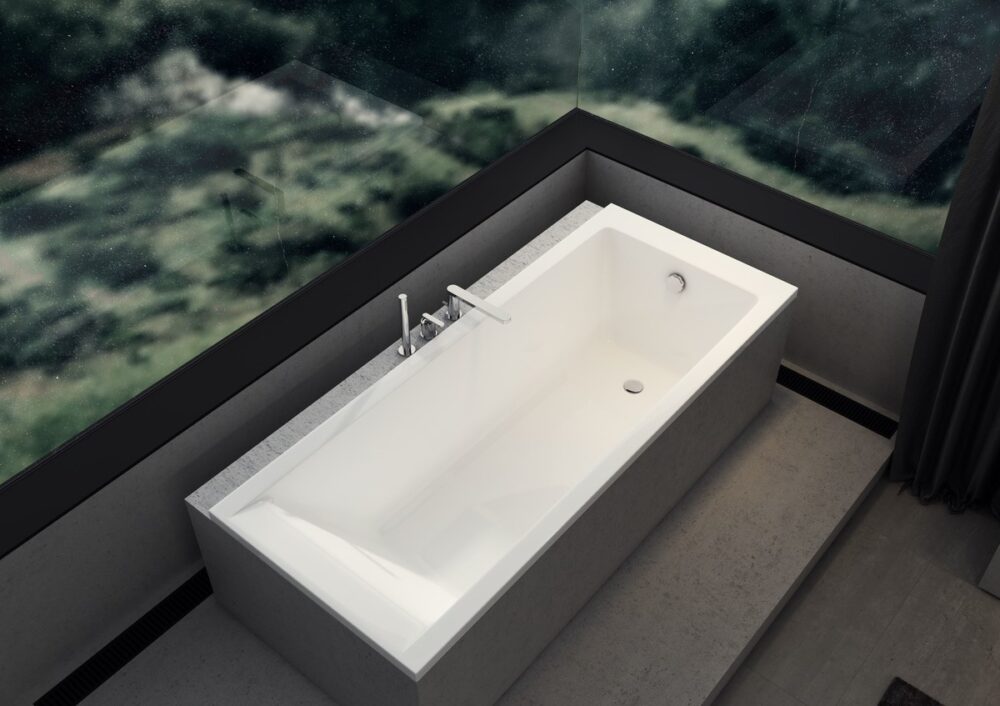 Wanna akrylowa "Onnline" Standad Plus 160x70x57 cm prostokątna ze stelażem