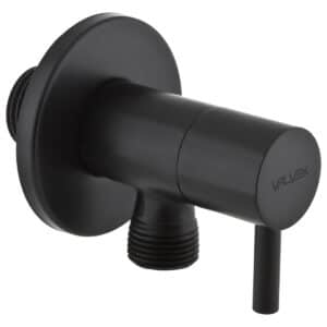 Zawór kątowy Vega Black czarny głowicą ceramiczną 1 / 2-3 / 8