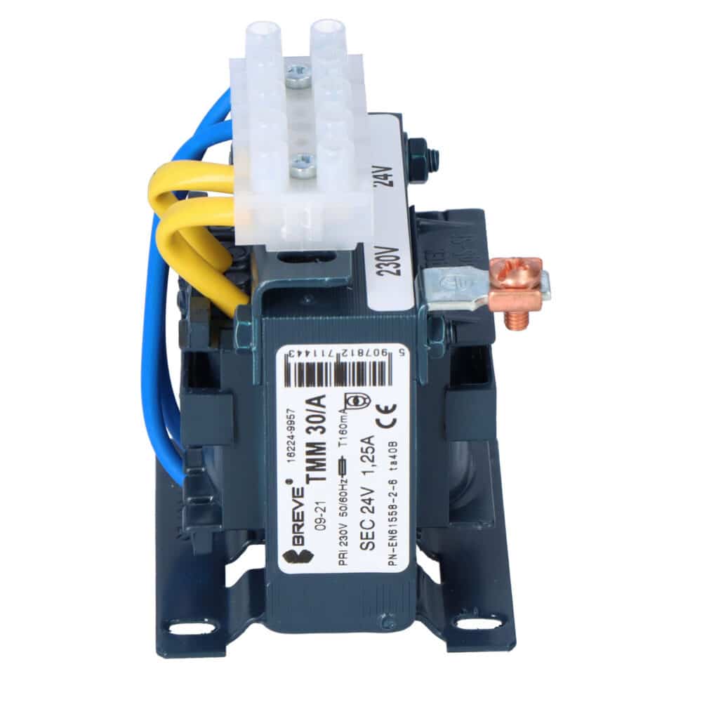 Transformator jednofazowy TMM 30VA 230/24V IP00 separacyjny lub bezpieczeństwa z karkasem dwukomorowym - obrazek 3