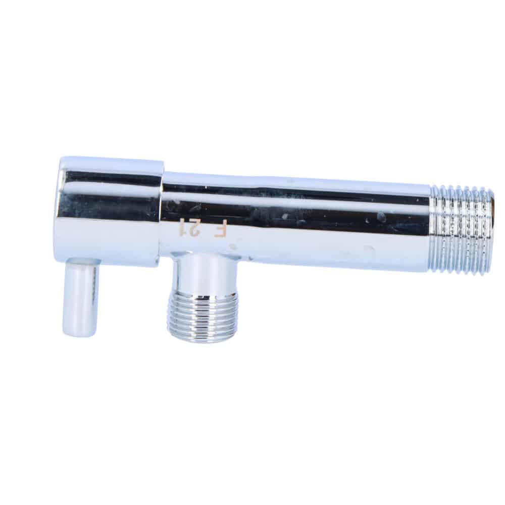 Zawór kątowy z głowicą ceramiczną 1/2"x3/8", uchwyt metalowy - obrazek 3