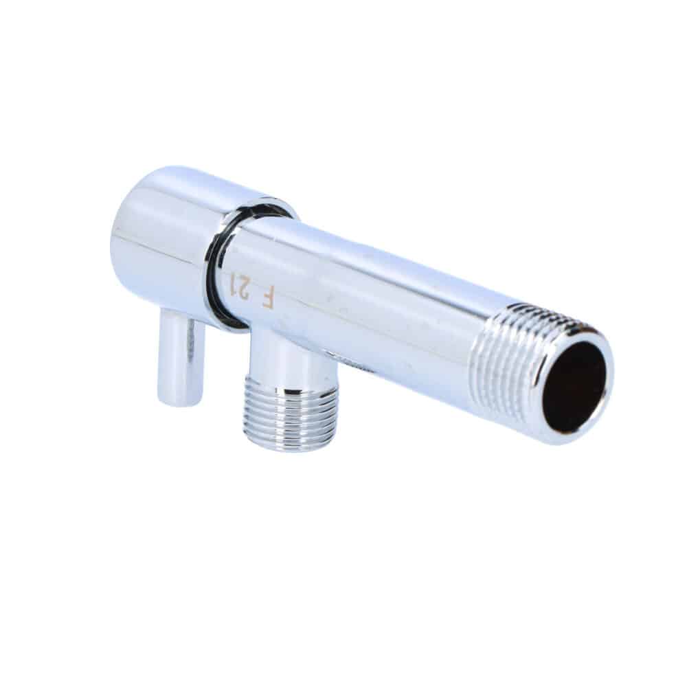 Zawór kątowy z głowicą ceramiczną 1/2"x3/8", uchwyt metalowy - obrazek 4