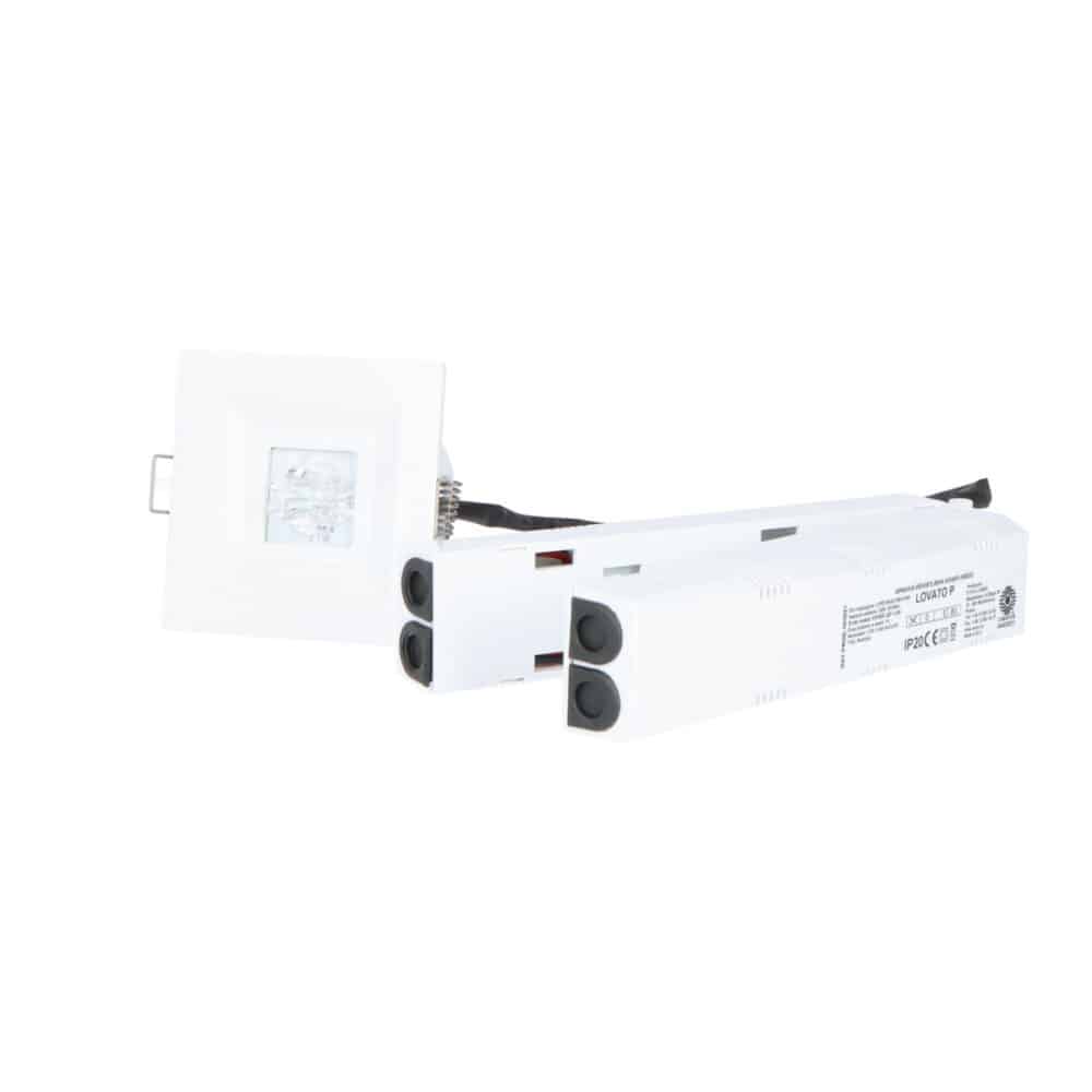 Oprawa awaryjna LED, LOVATO P ECO 3W 6000K 1h, jednozadaniowa, optyka korytarzowa, biała - obrazek 2