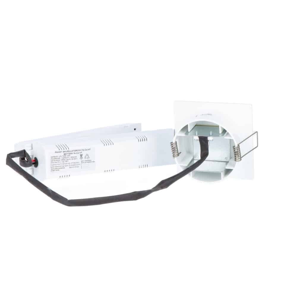 Oprawa awaryjna LED, LOVATO P ECO 3W 6000K 1h, jednozadaniowa, optyka korytarzowa, biała - obrazek 5