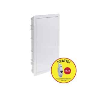 Rozdzielnica podtynkowa RWN z drzwiczkami metalowymi i listwą N+PE 3x12 modułowa (36 modułowa) - promocja B16 gratis
