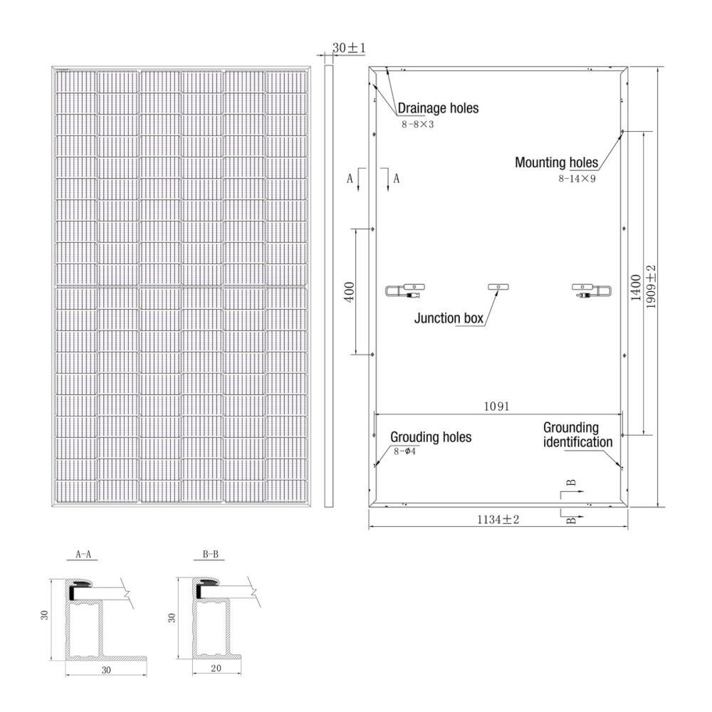 Panel fotowoltaiczny 460W LEDVANCE M460P60LM-BF-F3-1,2M - Czarna rama, 12 lat gwarancji na produkt, 25 lat gwarancji mocy wyjściowej - obrazek 5