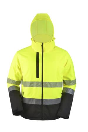 Kurtka robocza softshell odblaskowa HI-VI (fluo) żółta M PROF