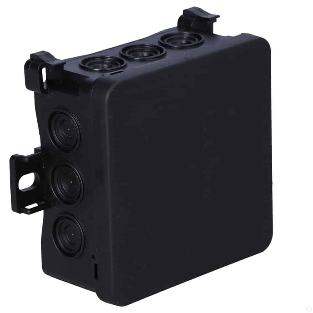 Puszka instalacyjna naścienna NS6 FASTBOxHOOK, 85x85x40mm, czarny