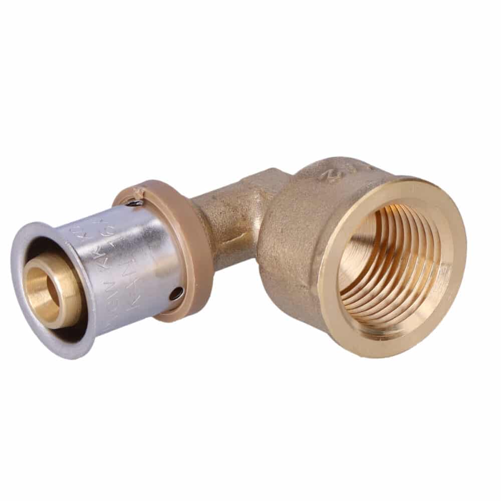 Kolano 90° mosiężne GW ultraPRESS - 16 Rp1/2"