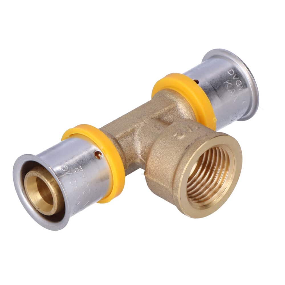 Trójnik mosiężny GW ultraPRESS - 20 Rp1/2"