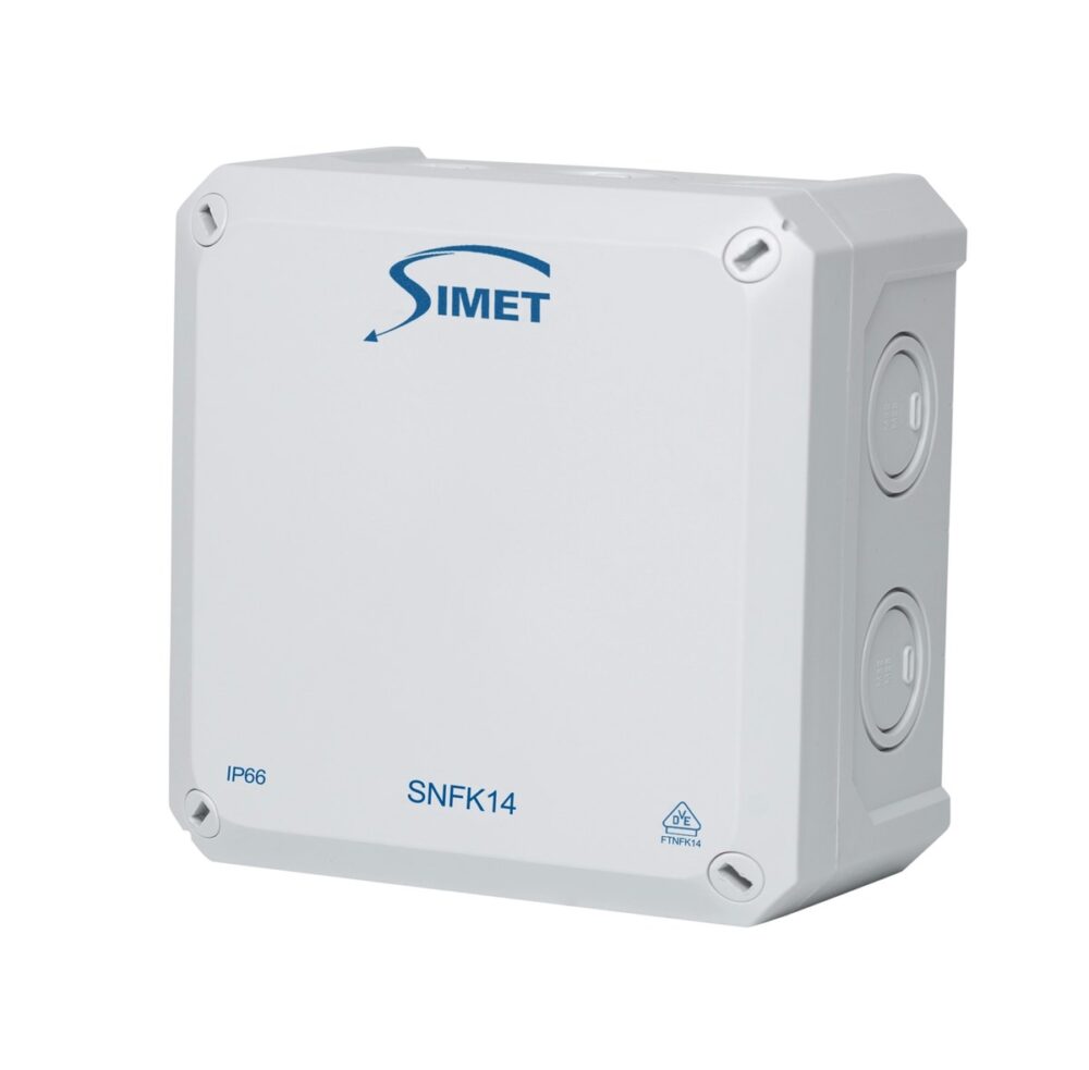 Puszka instalacyjna naścienna SNFK14, 140x140x81, IP66 szary