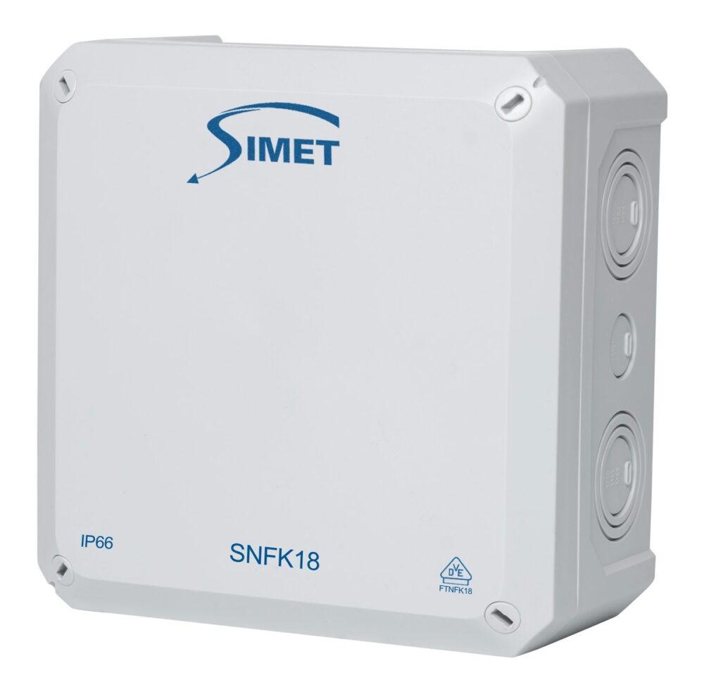 Puszka instalacyjna naścienna SNFK18, 180x180x93, IP66 szary