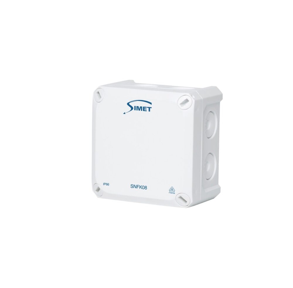 Puszka instalacyjna naścienna SNFK08, 85x85x54, IP66 biały
