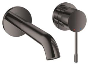 Bateria umywalkowa Grohe Essence 2-otworowa jednouchwytowa rozmiar M, hard graphite, ogranicznik przepływu 5,7 l/min., regulowany perlator, wylewka