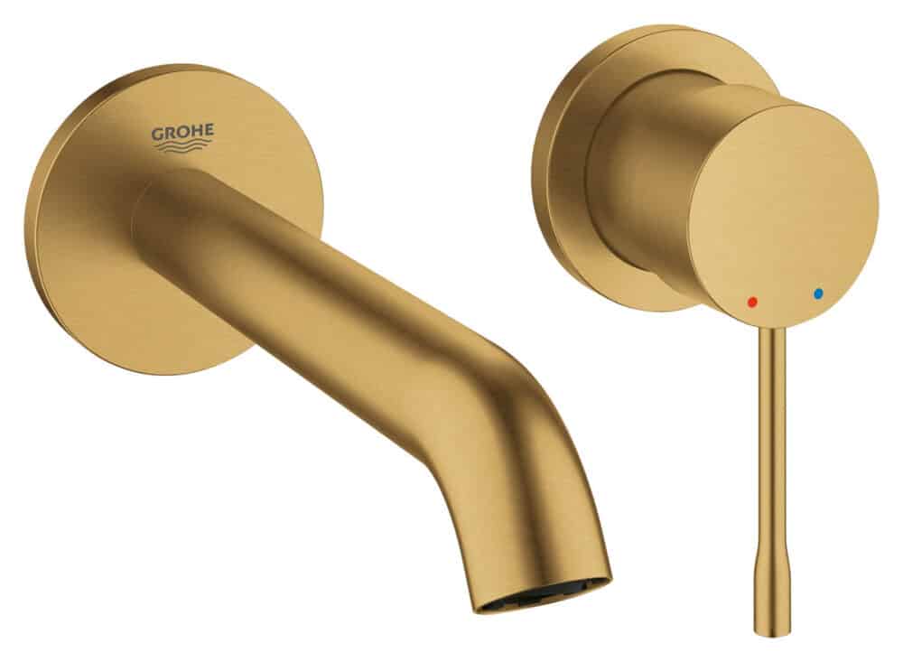Bateria umywalkowa Grohe Essence 2-otworowa jednouchwytowa rozmiar M, brushed cool sunrise, ogranicznik przepływu 5,7 l/min., regulowany perlator,