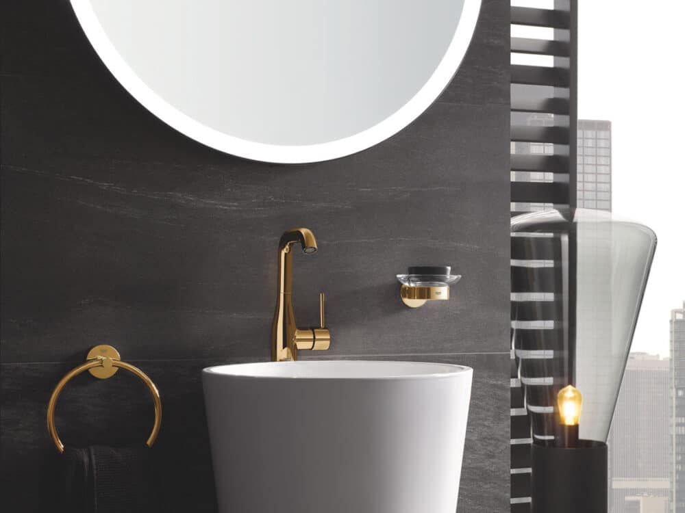 Bateria umywalkowa Grohe Essence jednouchwytowa, rozmiar L, cool sunrise, ogranicznik przepływu 5,7 l/min., głowica Ceramiczna 28 mm, zestaw - obrazek 3