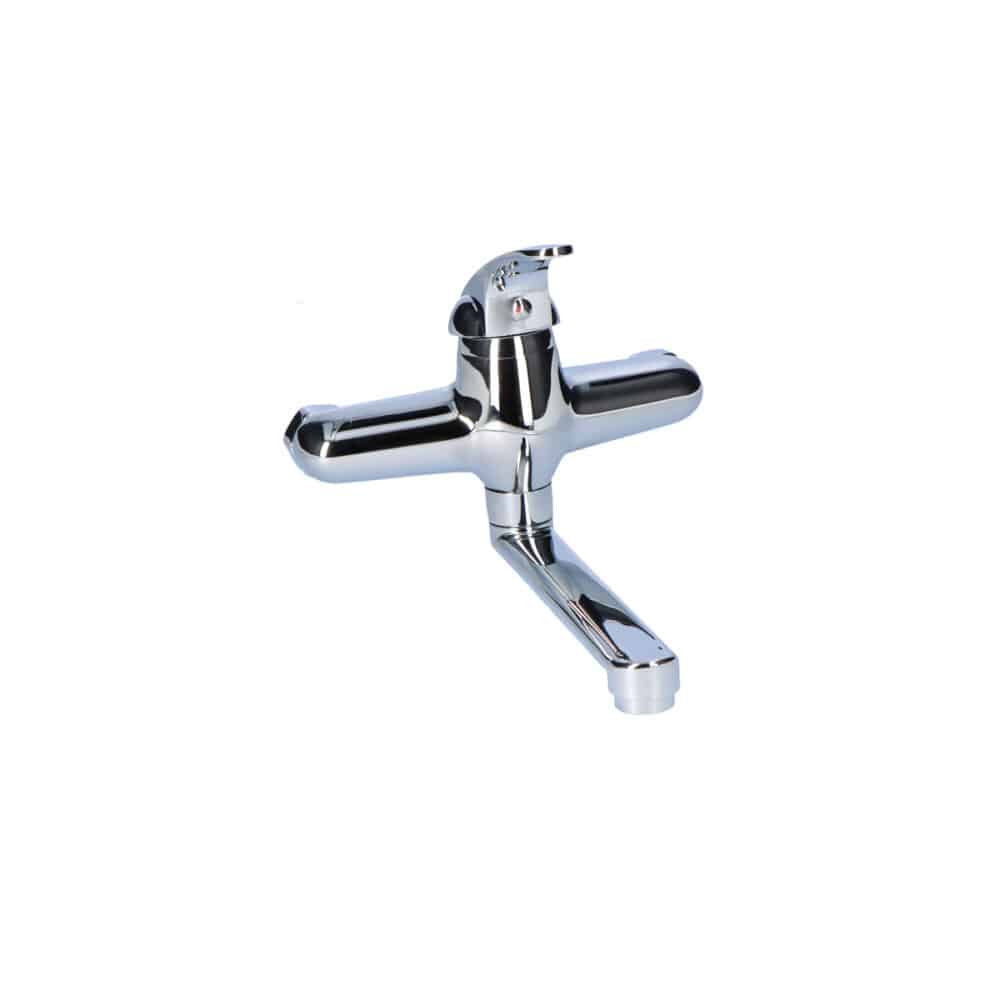 Bateria umywalkowa Gala ścienna z wylewką 16 cm chrom Onnline