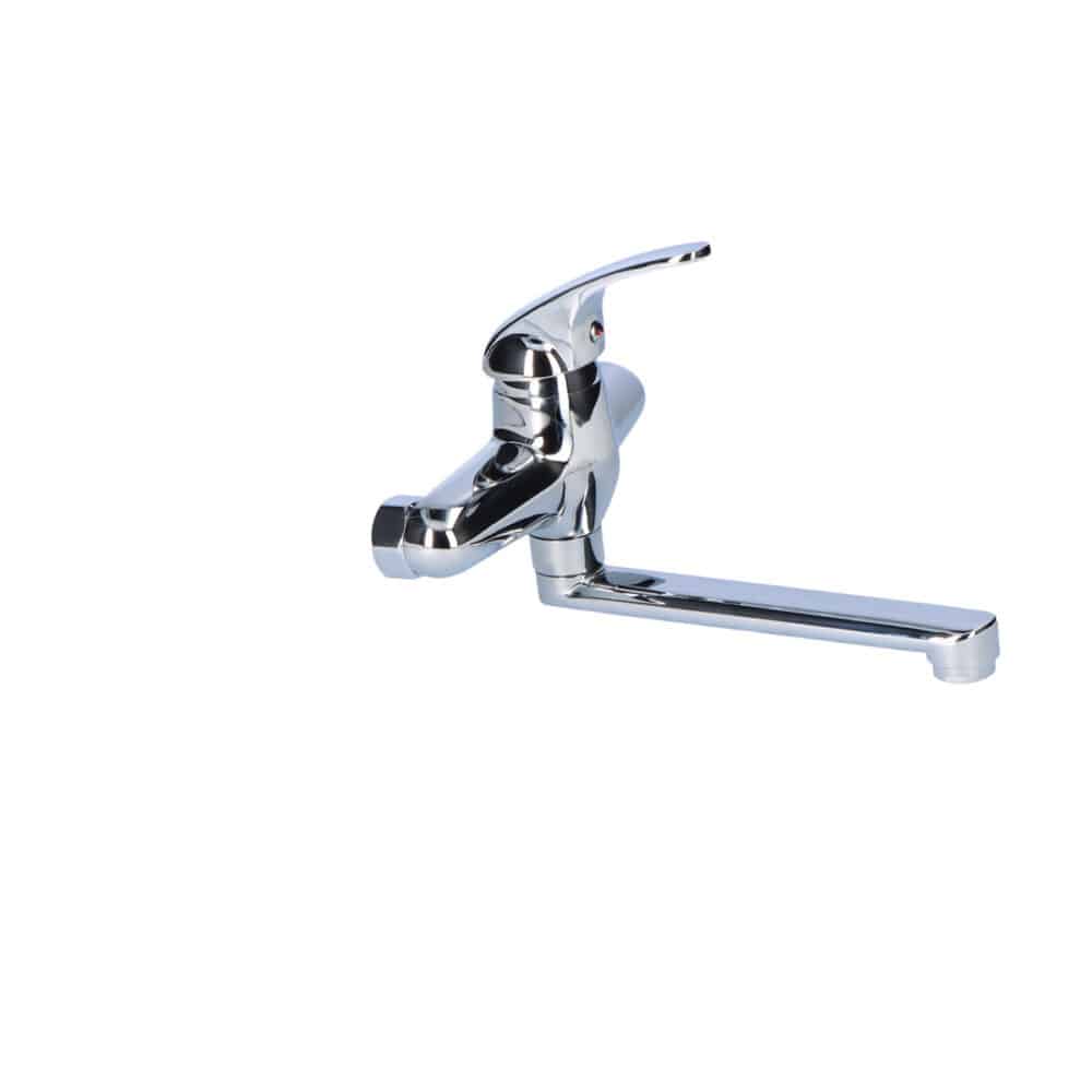 Bateria umywalkowa Gala ścienna z wylewką 16 cm chrom Onnline - obrazek 3