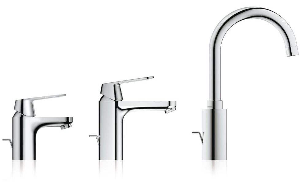 Bateria umywalkowa Eurosmart Cosmopolitan Rozmiar S, chrom, głowica ceramiczna 35 mm, ogranicznik przepływu 5,7 l/min, zestaw odpływowy z drążkiem - obrazek 4