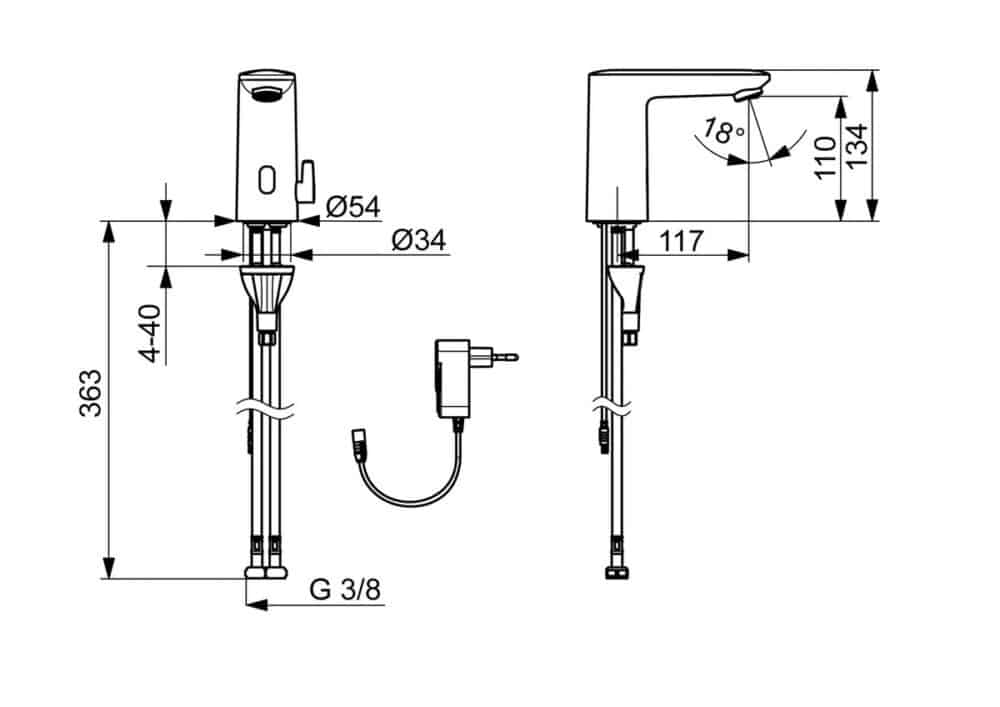 Bateria umywalkowa, 230/9 V, Bluetooth - obrazek 2