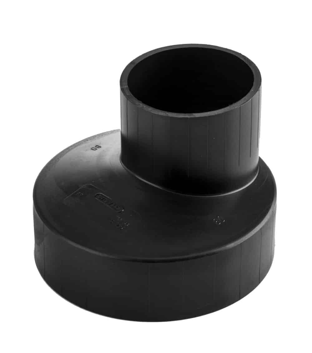 Redukcja PEHD 110x50mm S12.5 ekscentryczna, kolor czarny, QS (Quick Stream)