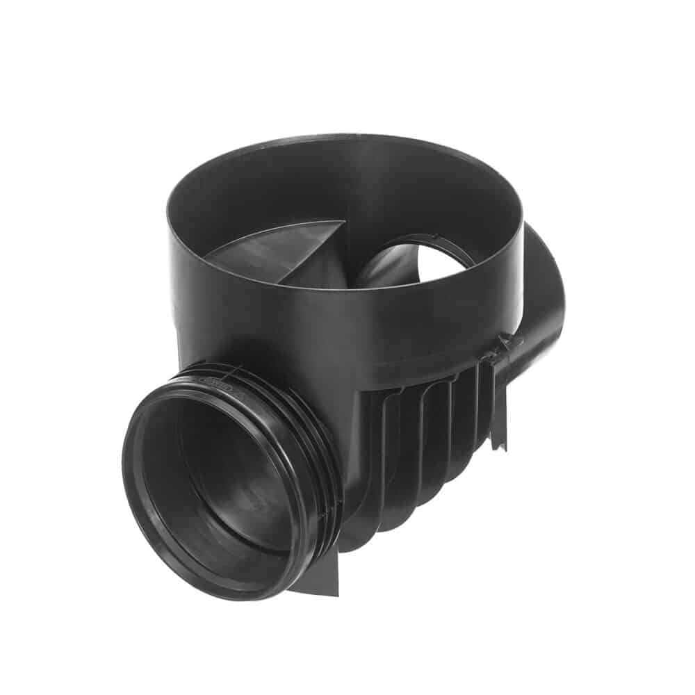 Kineta PP 315x160 przelotowa typ 1, do rury wznoszącej korugowanej 315mm oraz rury wlotowej gładkiej 160mm, z uszczelką, LC (Low Carbon), kolor