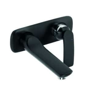 Bateria umywalkowa ścienna Kludi Balance, 185 mm, czarny mat