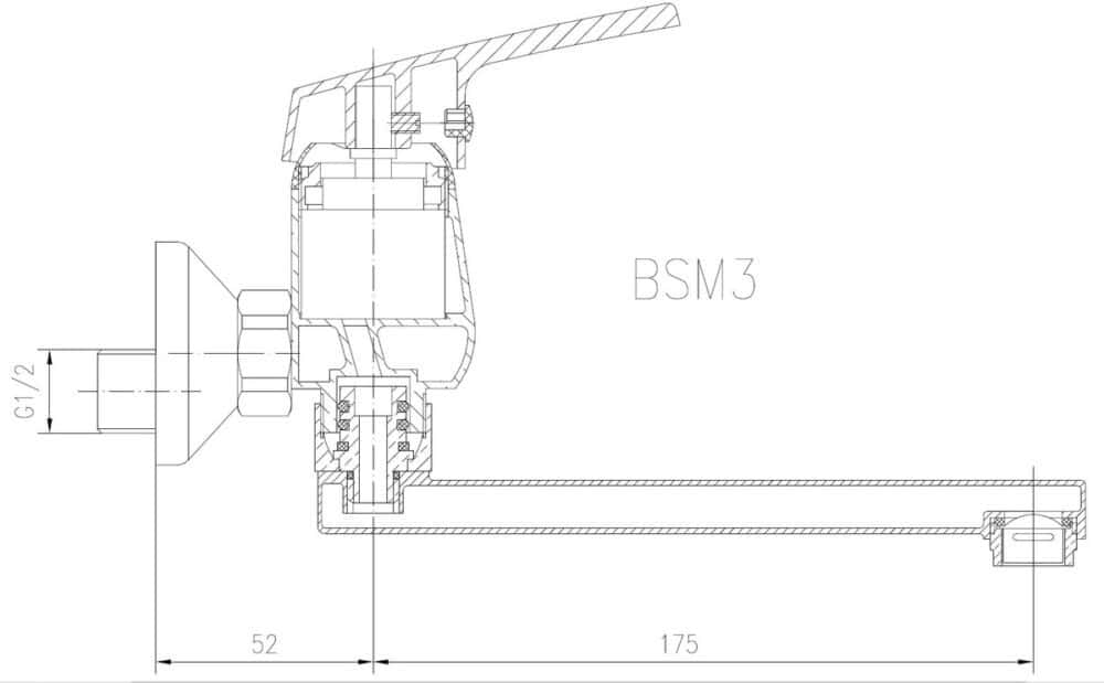 Bateria umywalkowa Smile ścienna chrom - obrazek 2