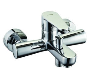 Bateria wannowa Algeo ścienna, chrom