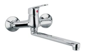Bateria umywalkowa Smile ścienna chrom