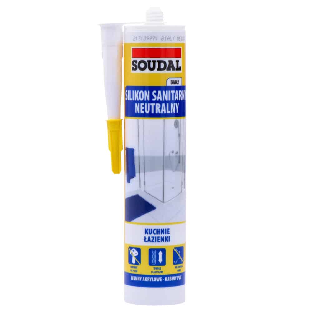 Silikon neutralny-sanit 280ml SIL2S biały