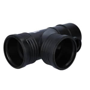 Trójnik PP-HT Sitech Plus specjalny 110x110+50/87.5 jednopłaszczyznowy sanitarny, do kanalizacji wewnętrznej niskoszumowej, kolor czarny