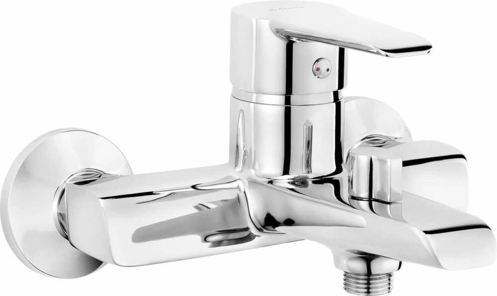 Bateria wannowa ścienna Corio, chrom