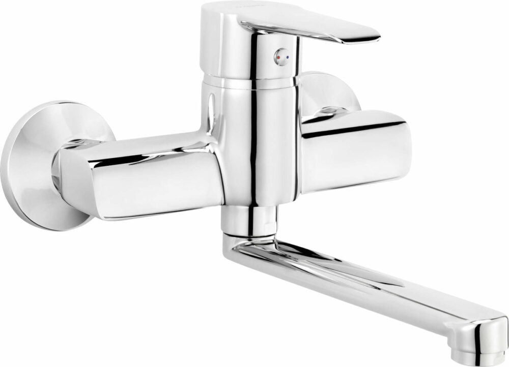Bateria umywalkowa ścienna Corio, chrom
