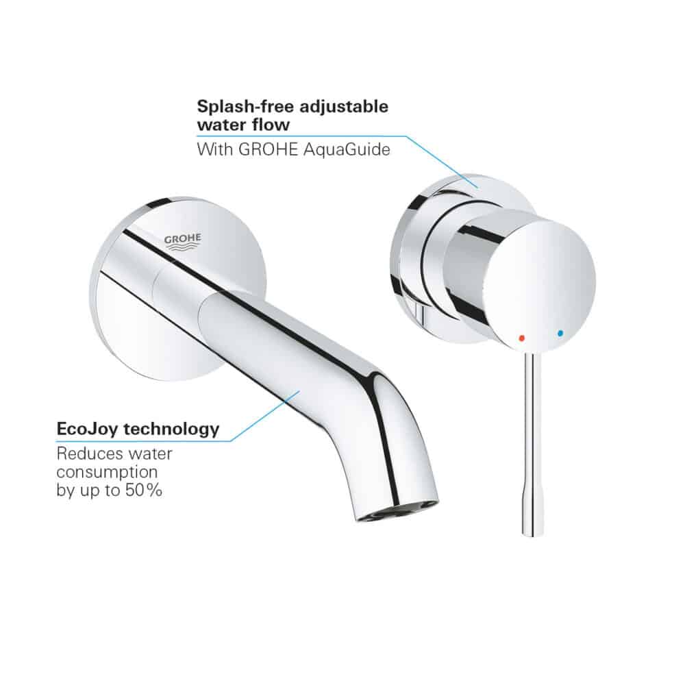 Bateria umywalkowa Grohe Essence 2-otworowa rozmiar M - obrazek 4