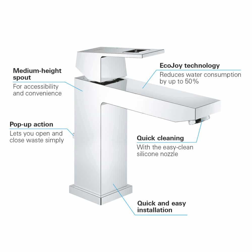 Bateria umywalkowa Grohe EuroCube, rozmiar M - obrazek 5